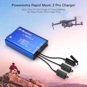 RCstyle Compatible with DJI Mavic 2 Pro/Zoom 6 in 1 Multi Durable Rapid Intelligent Battery Charger Hub,Charge 4 Batteries 2 USB Output Simultaneously